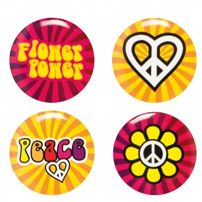 Hippie Buttons 4Stck