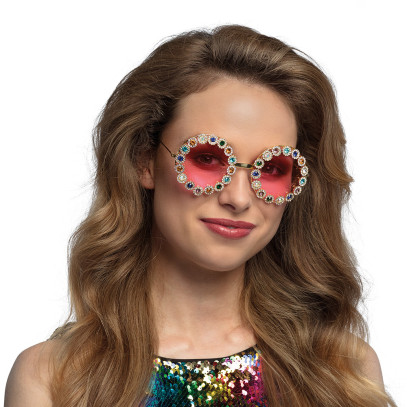 Crystal Flower Power Partybrille