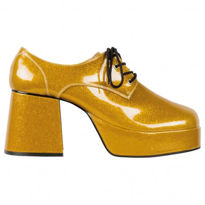 Disco Plateau Schuhe für Herren Gold