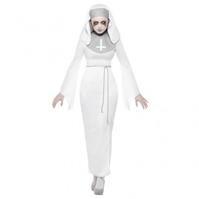 Besessene Nonne Halloween Damen Kostüm 1