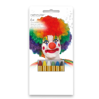 6 Happy Clown Schminkstifte