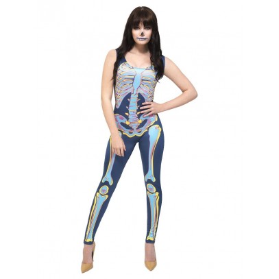 Sexy Skelett Suit Kostüm für Damen