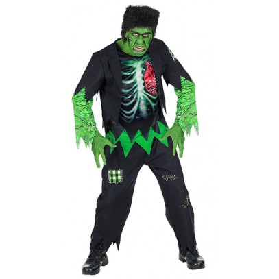 Grünes Monster Halloween Herrenkostüm 1