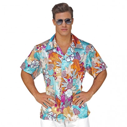 Hawaii Beachparty Hemd bunt für Herren 1