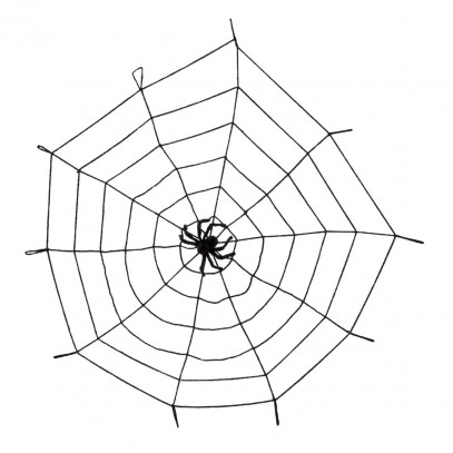 Spinnenetz 150 cm mit Spinne 