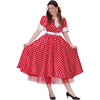 50er Red Rock 'n' Roll Girl Kostüm