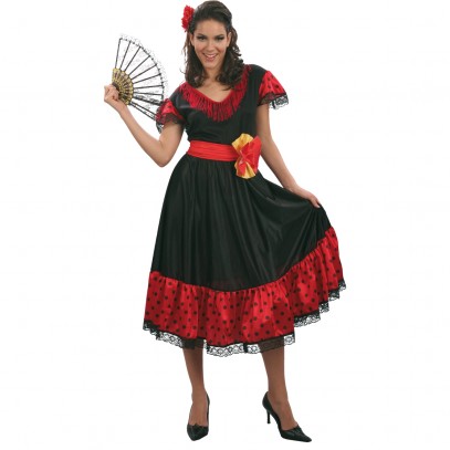 Spanische Flamenco Tänzerin Kostüm
