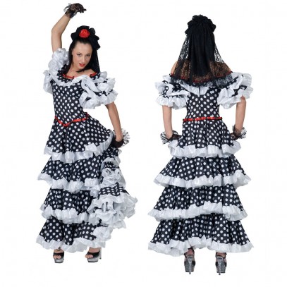 Anmutige Flamenco Tänzerin Damenkostüm