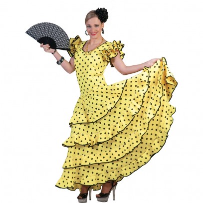 Sonnige Flamenco Tänzerin Damenkostüm