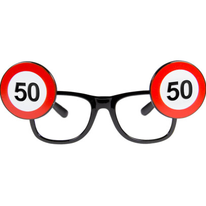 50er Verkehrsschild Brille