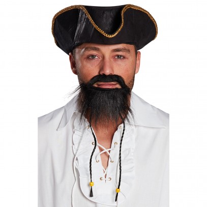 Piet Piraten Bart schwarz
