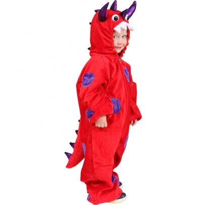 Red Rino Monster Overall Kinderkostüm