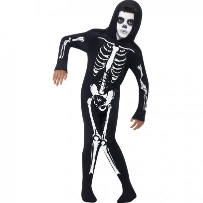 Geister Skelett Kostüm für Kinder
