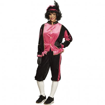 Schwarzer Piet Kostüm für Erwachsene Pink