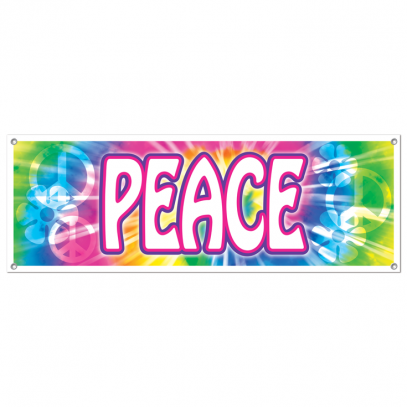 Flower Power Banner Peace 150x53cm