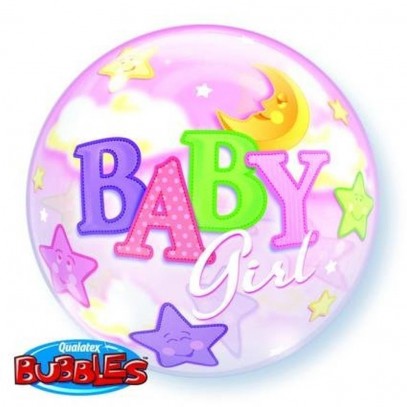 Bubble Folienballon Baby Girl