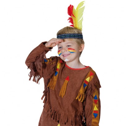 Indianerfest 100 Stück Stirnband Feder Kopfschmuck Indianer Kinder Event 