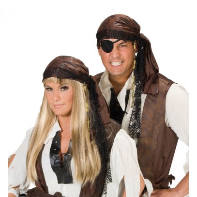 Piraten Kopftuch braun