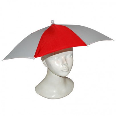 Regenschirm Hut rot-weiß