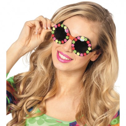 60's Hippie Blumen Sonnenbrille