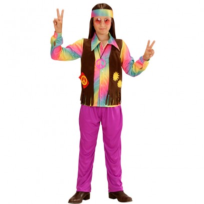 60's Rainbow Hippie Boy Kinderkostüm