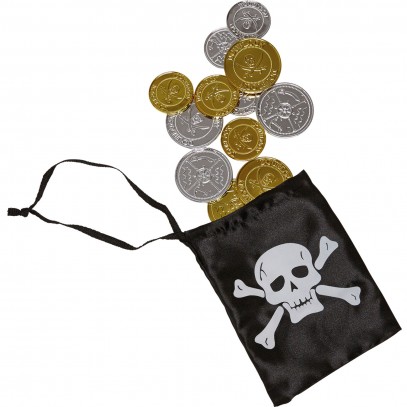 Piratenbeutel mit Münzen