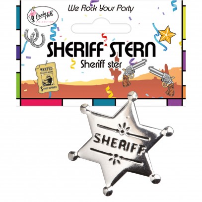 Sheriff Stern Abzeichen silber