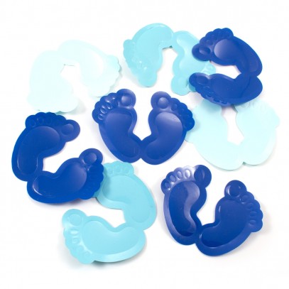 Tischkonfetti Blaue Babyfüße