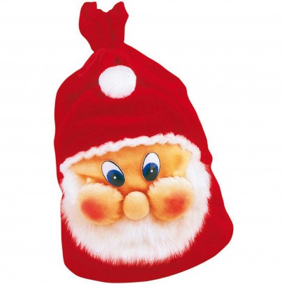 Weihnachts - Plüsch - Beutel Santa