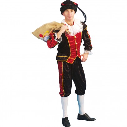 Zwarte Piet Nikolaushelfer Kostüm rot
