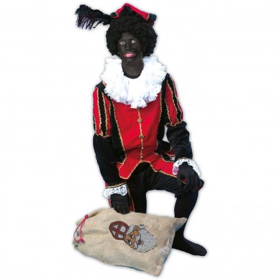 Zwarter Piet Nikolaushelfer Kostüm rot-schwarz