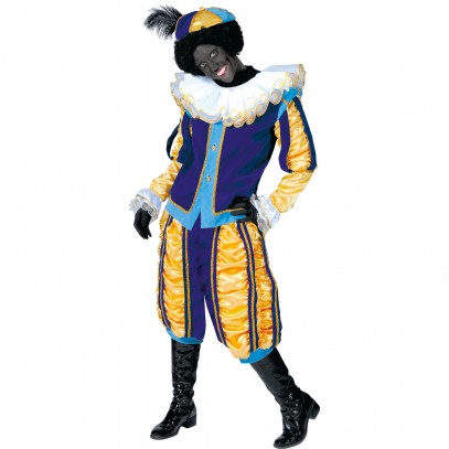Zwarter Piet Peter Herrenkostüm violett-blau