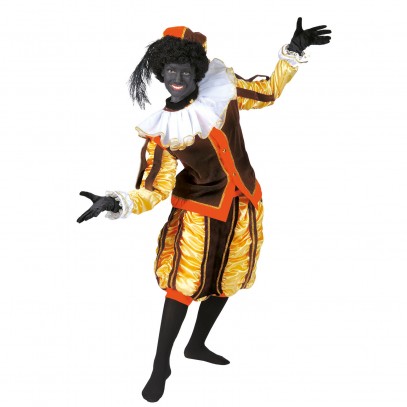 Zwarter Piet Peter Herrenkostüm braun-gold