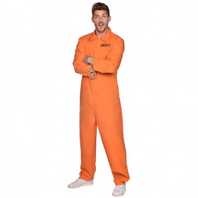 Orange Prisoner Gefangenen Kostüm für Herren