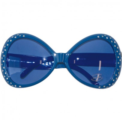 70s Diamond Partybrille blau