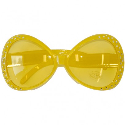70s Diamond Partybrille gelb