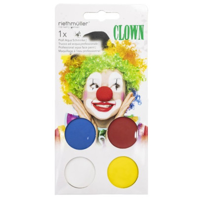 Happy Clown Schminkset 4-teilig