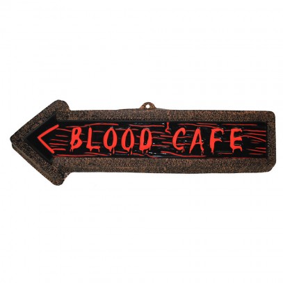 Halloween Schild Blood Cafe