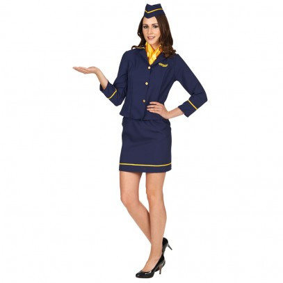 Yellow Airlines Stewardess Damenkostüm