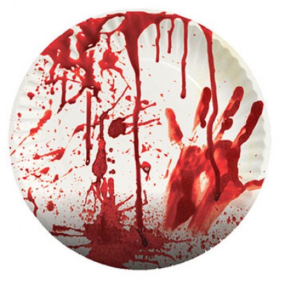 Partyteller Horror Blutmassaker 8 Stück