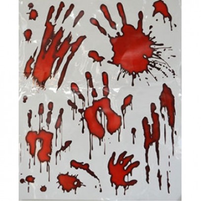 Bloody Hands Window Sticker