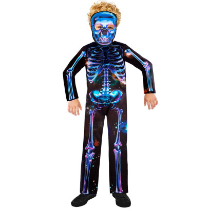 Neon Skelett Boy Kostüm recycelbar