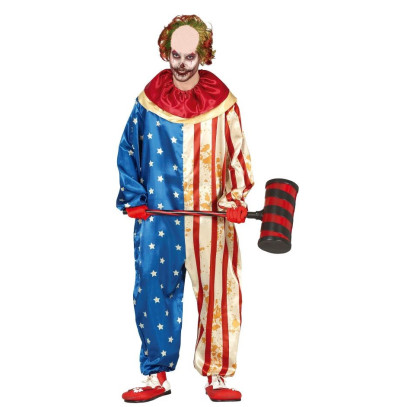 Patriotischer Horror Clown Herrenkostüm