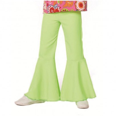 Hippie Hose für Kinder neon-grün