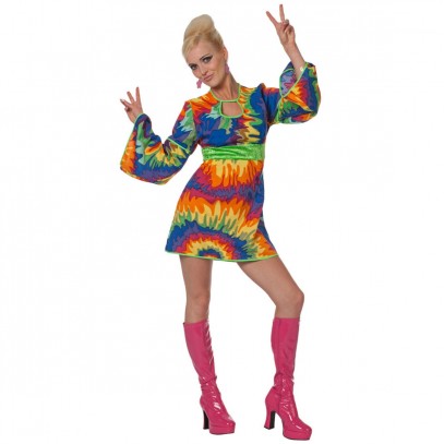 60er Hippie Rainbow Girl Kostüm