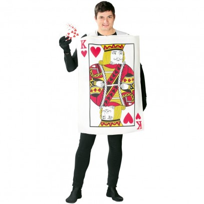 King of Hearts Spielkarte Kostüm für Herren