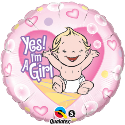Folienballon Yes! I'm A Girl