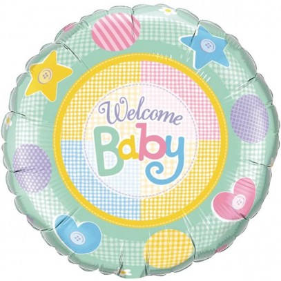 Folienballon Welcome Baby