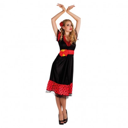 Mercedes Flamenco Tänzerin Damenkostüm