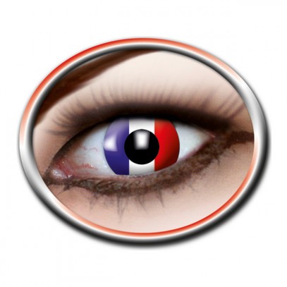 Frankreich Flagge Kontaktlinse